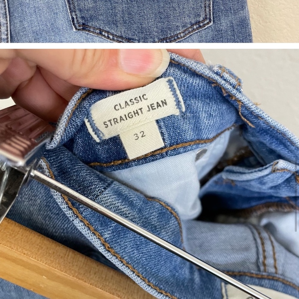 Madewell Pieced Edition Classic Straight Jeans Size 32 - Picture 4 of 6
